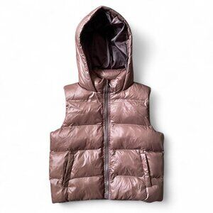 Shein Size Small Brown puffer vest with hood
